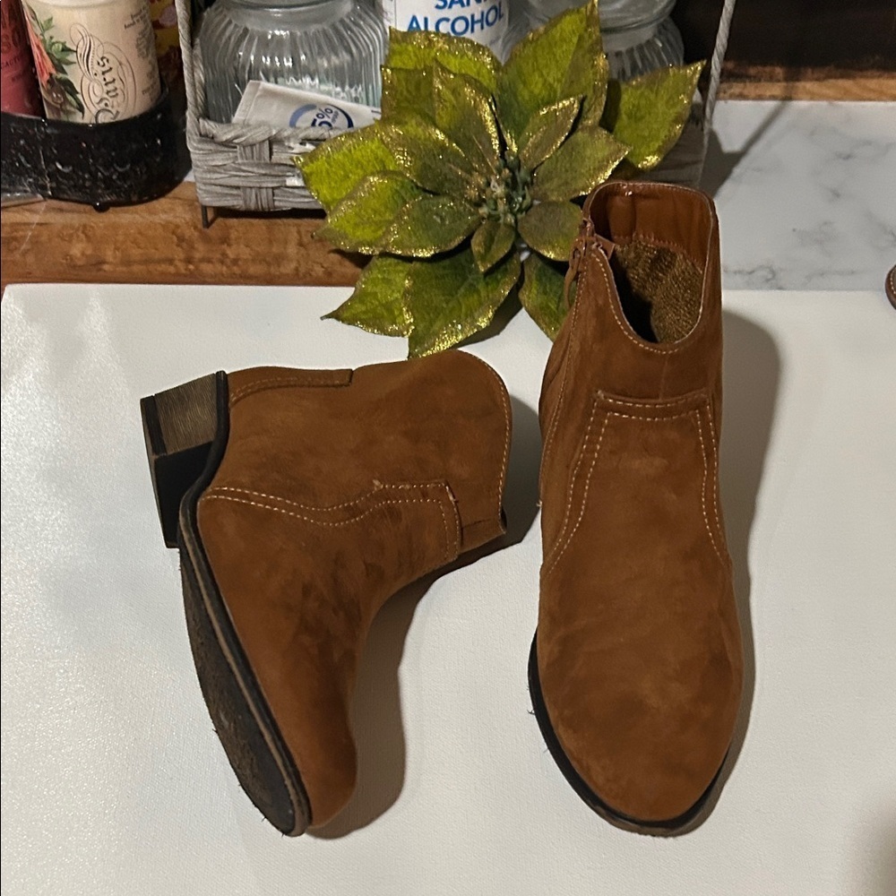 Brown Suede Ankle Boots